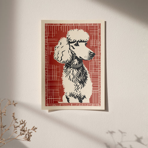Vintage Poodle Dog Poster