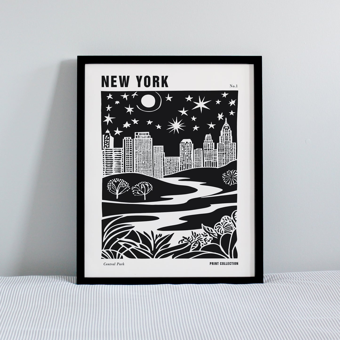 NYC Central Park Black & White Wall Art