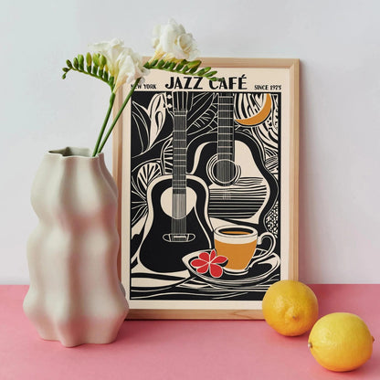 Jazz Cafe Aesthetic Music Art Print