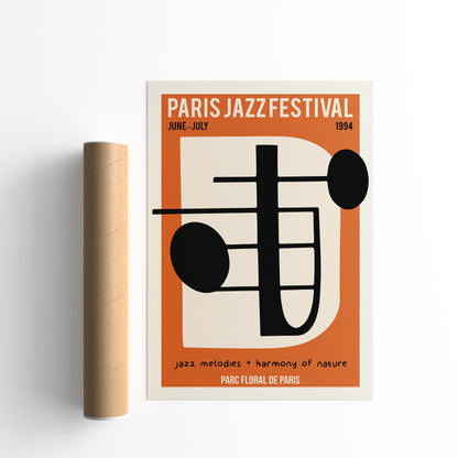 Paris Jazz Festival Music Poster