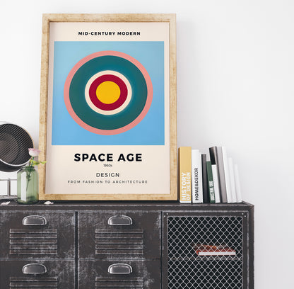 Space Age Modern Geometric Art Print