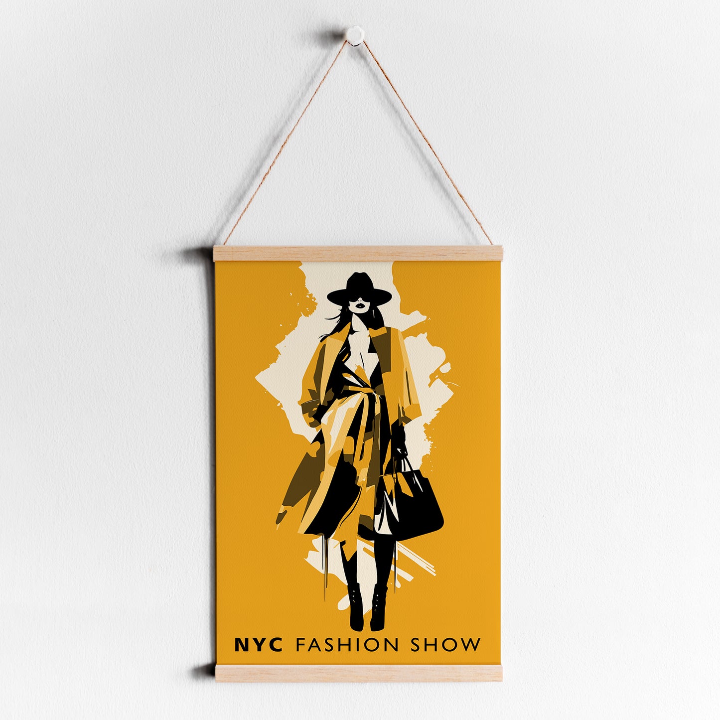 NYC Fashion Show Yellow Poster