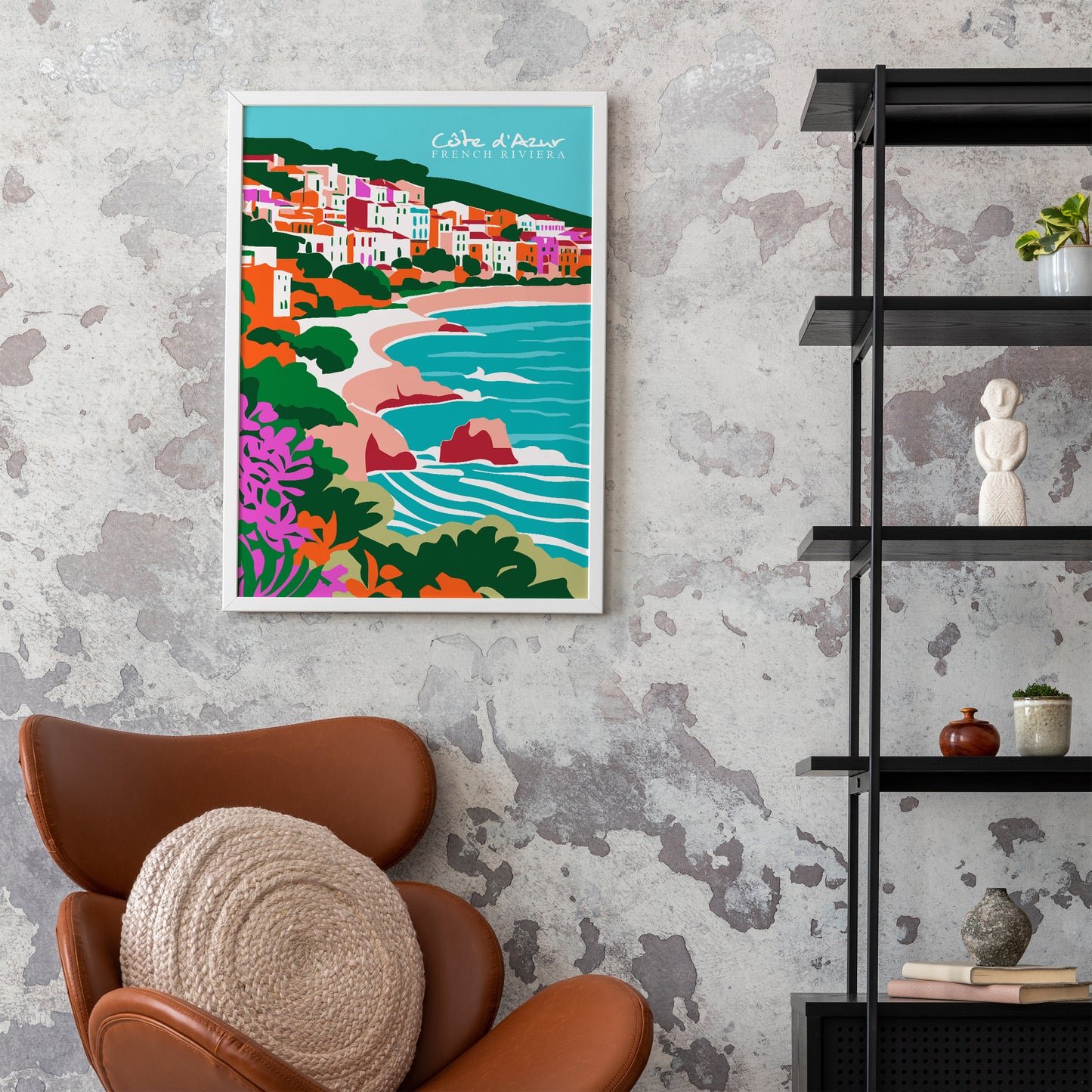 Colorful French Riviera Art Print