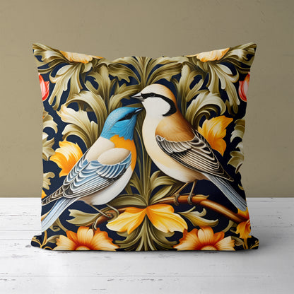 W. Morris Birds Art Nouveau Throw Pillow