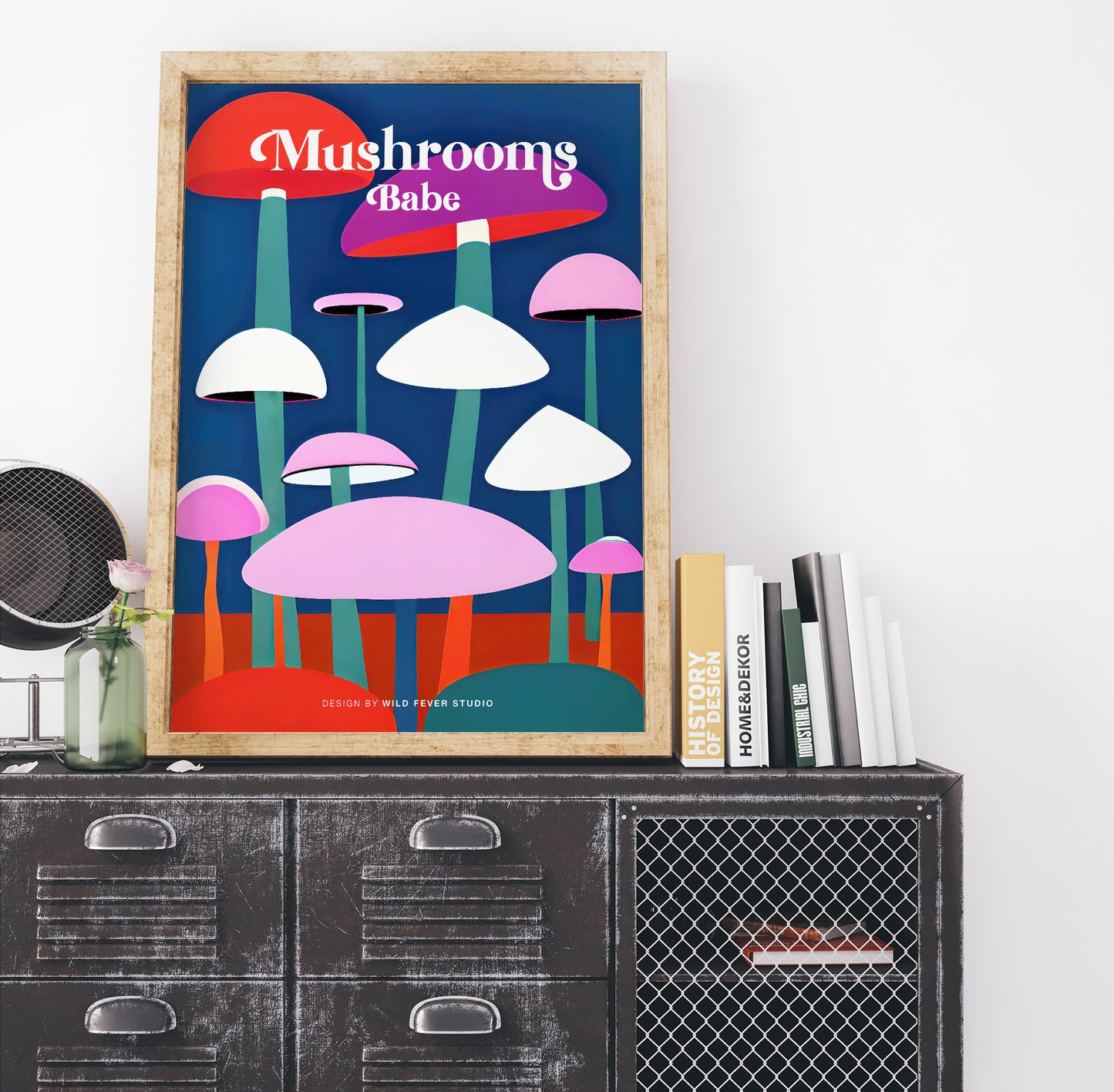 Groovy Mushrooms Colorful Poster