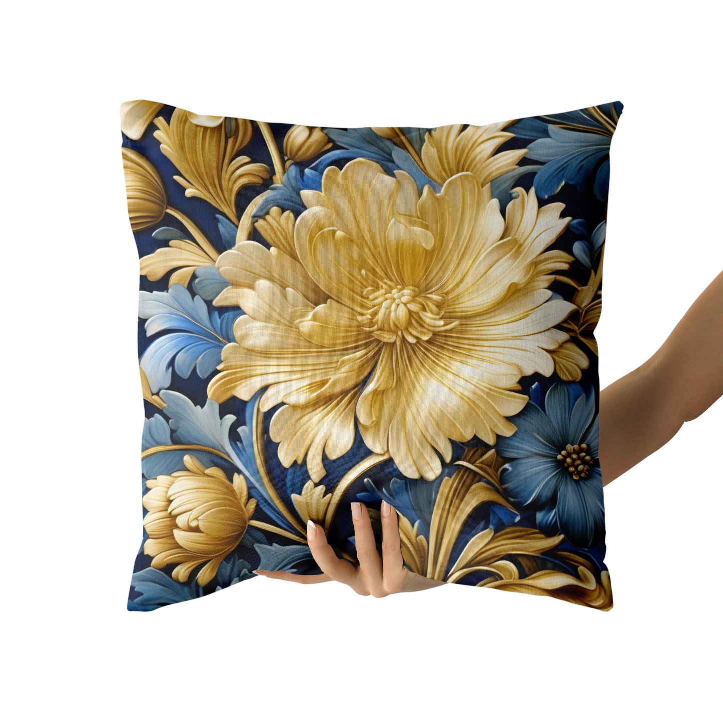 W. Morris Gold Flower Pillow – Luxury Home Decor