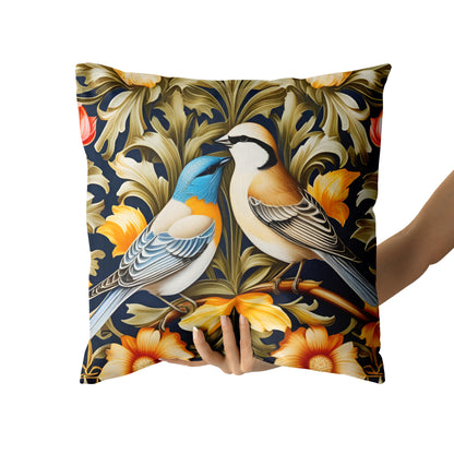 W. Morris Birds Art Nouveau Throw Pillow