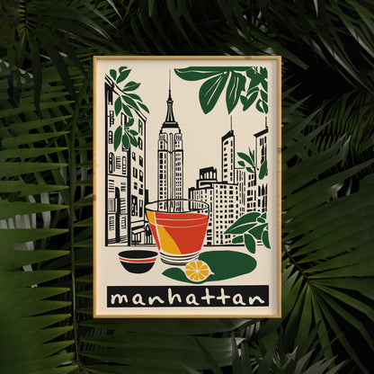 Manhattan Drink NYC Kitchen Wall Art