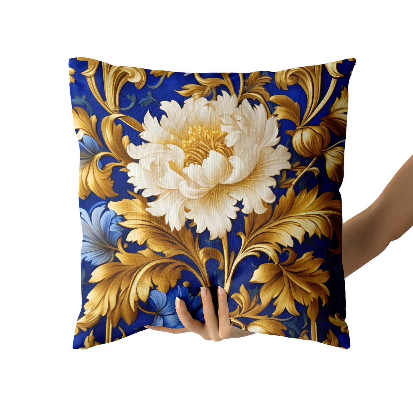 W. Morris Elegant Flowers Throw Pillow