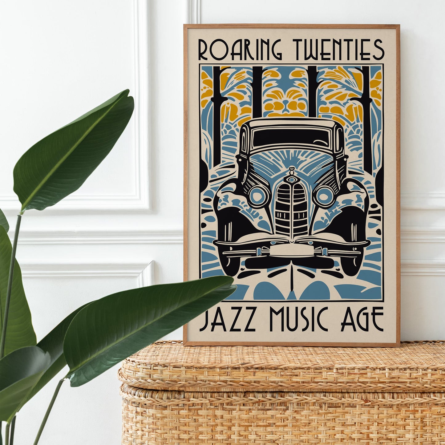 Roaring Twenties Poster - Jazz Music Vintage Car Art