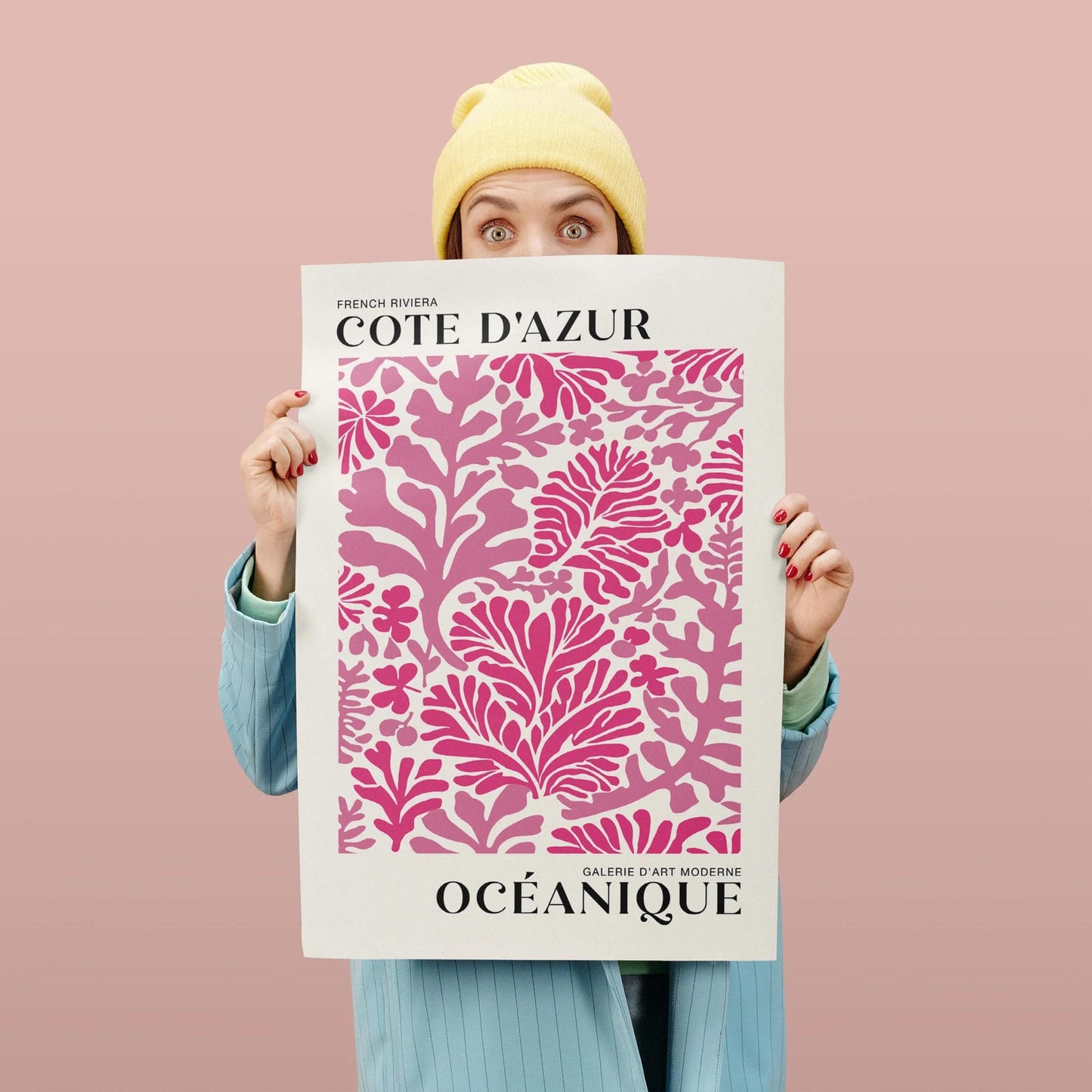 Pink Coral Reefs Cote d Azur Art Print