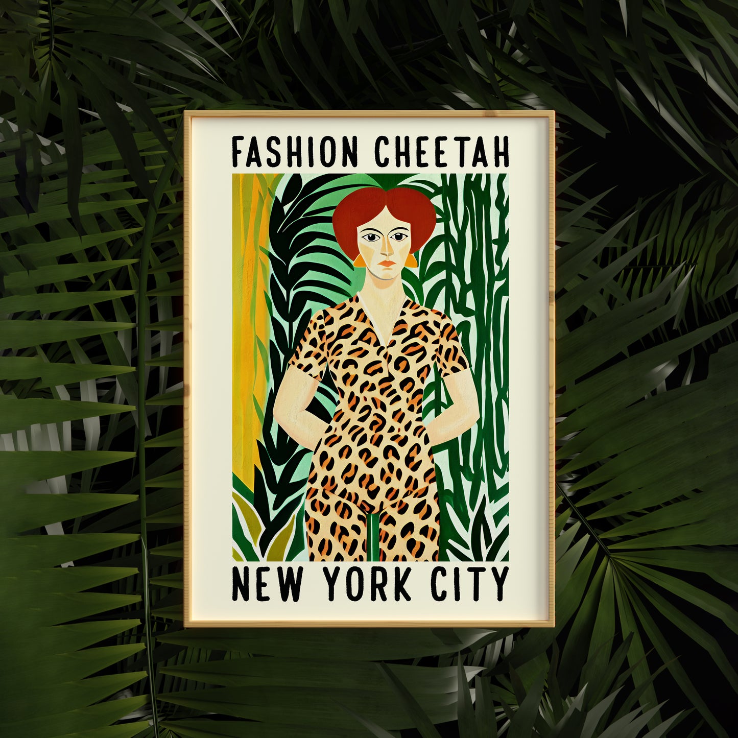 Fashion Cheetah New York Poster