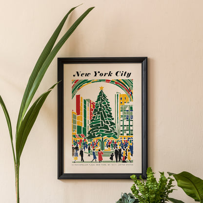 New York Christmas Poster