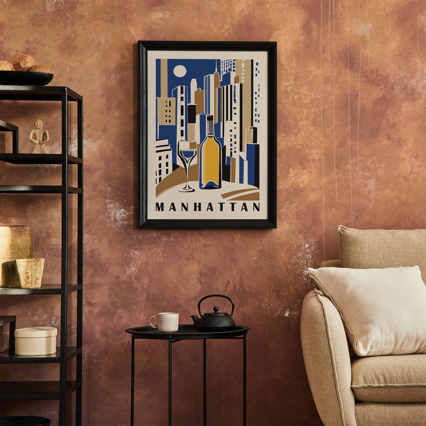 Manhattan NYC Kitchen Poster