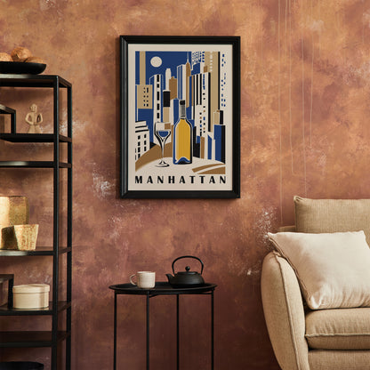 Manhattan NYC Kitchen Poster