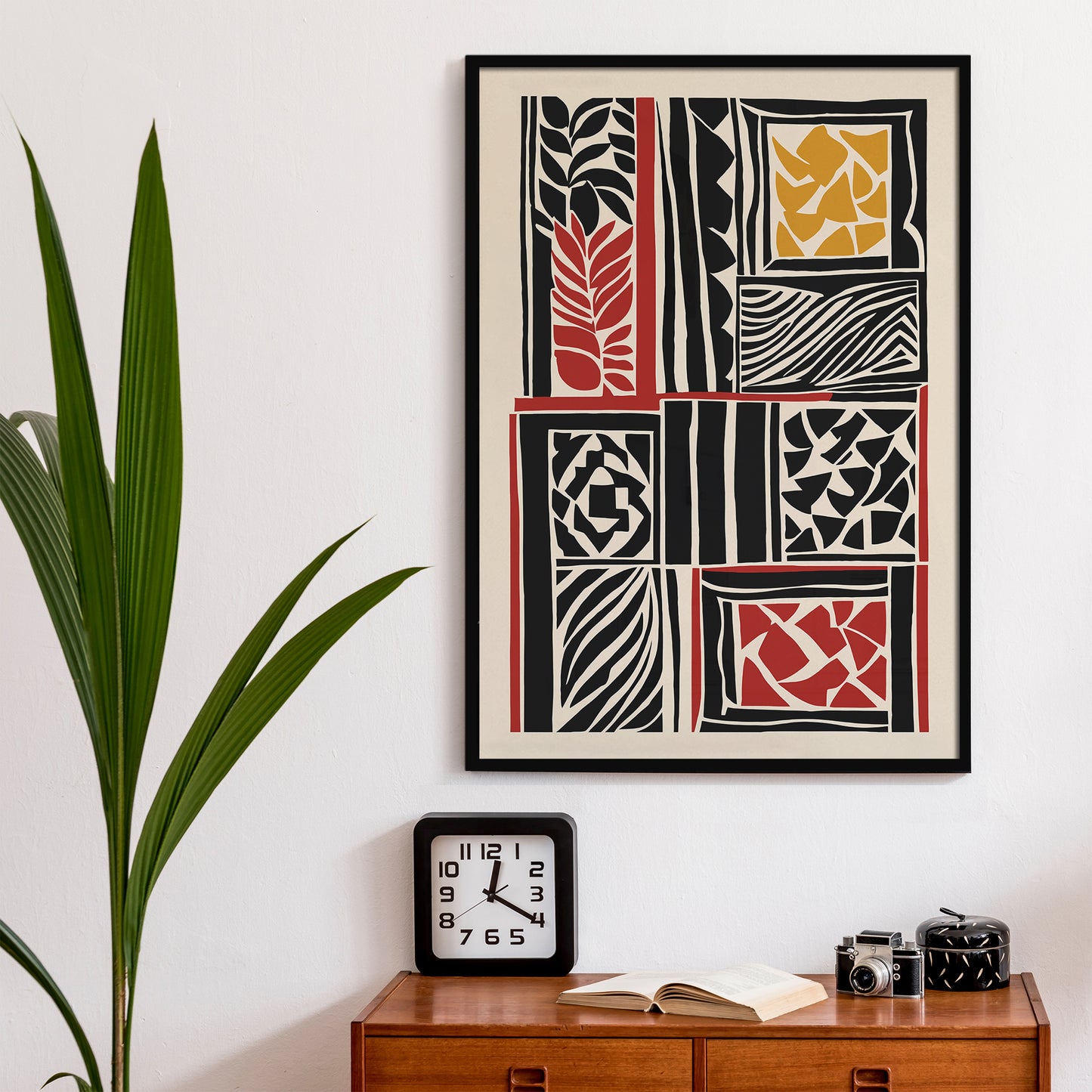 Vintage Abstract Paper Cuts Poster