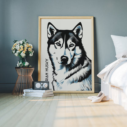 Husky Dog Fine Art Poster