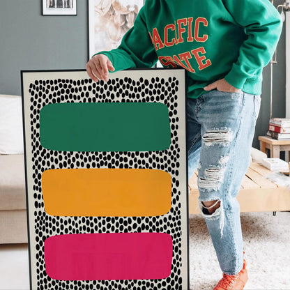 Mid Century Modern Colorful Art Print