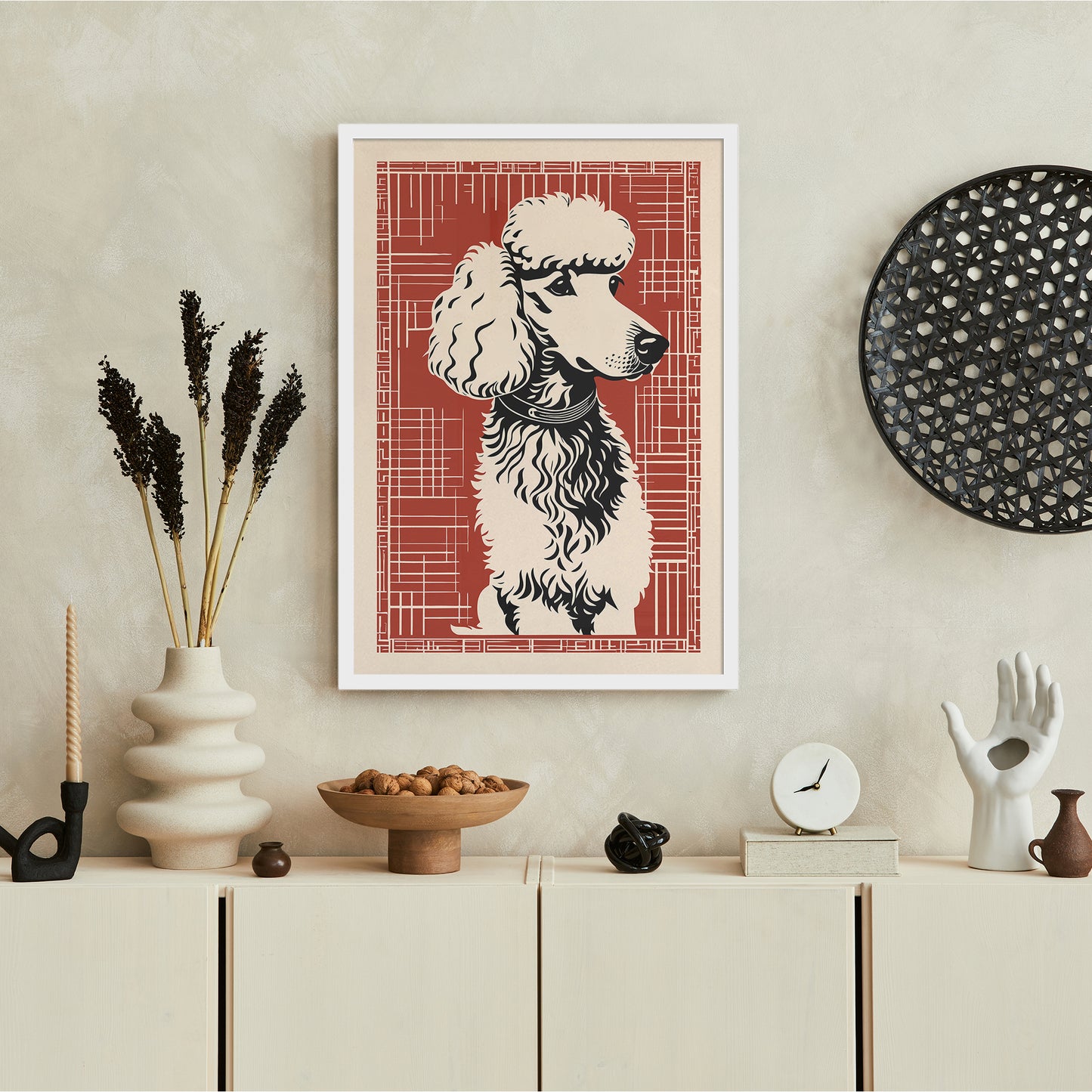 Vintage Poodle Dog Poster