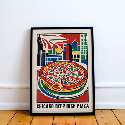 Chicago Deep Dish Pizza Poster