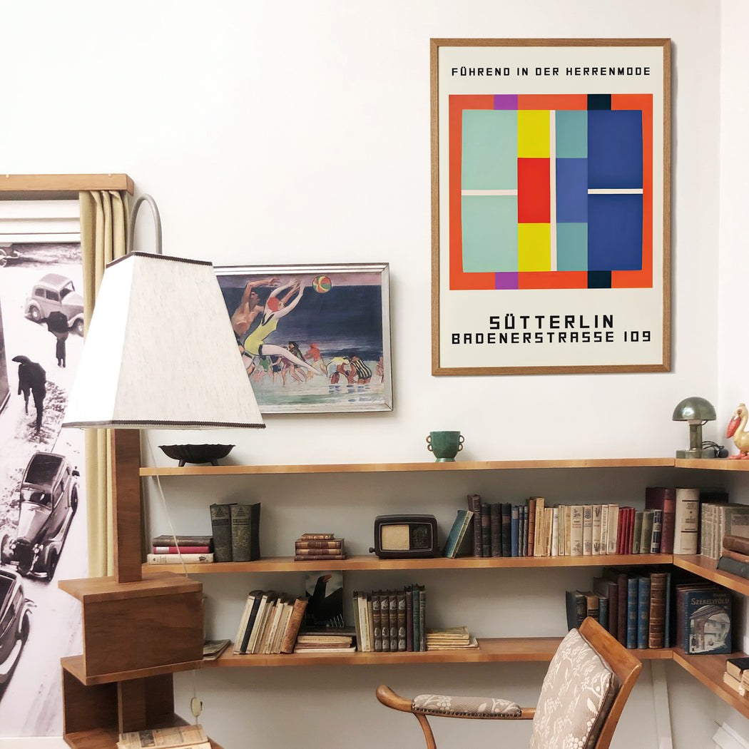 Retro Geometric Bauhaus Poster