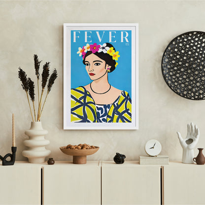 Fashion Magazine Blue Poster