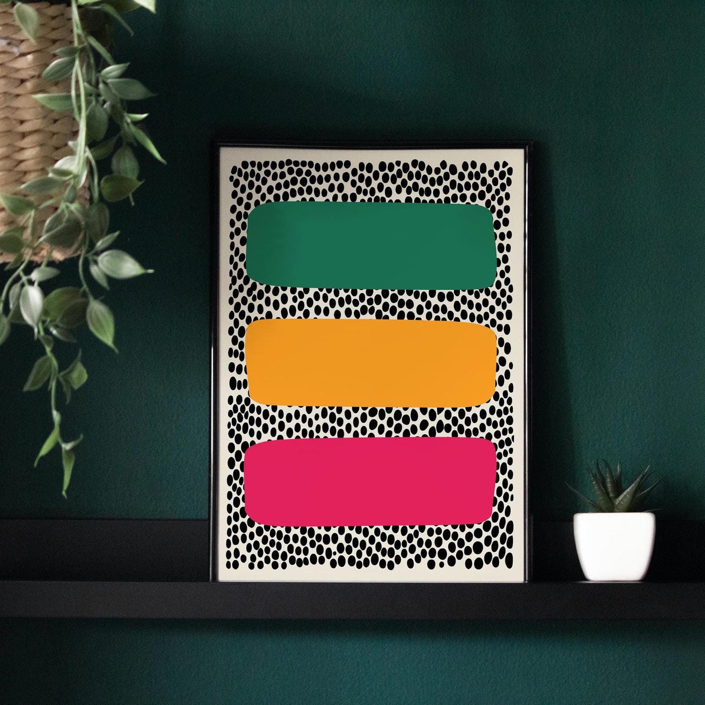 Mid Century Modern Colorful Art Print