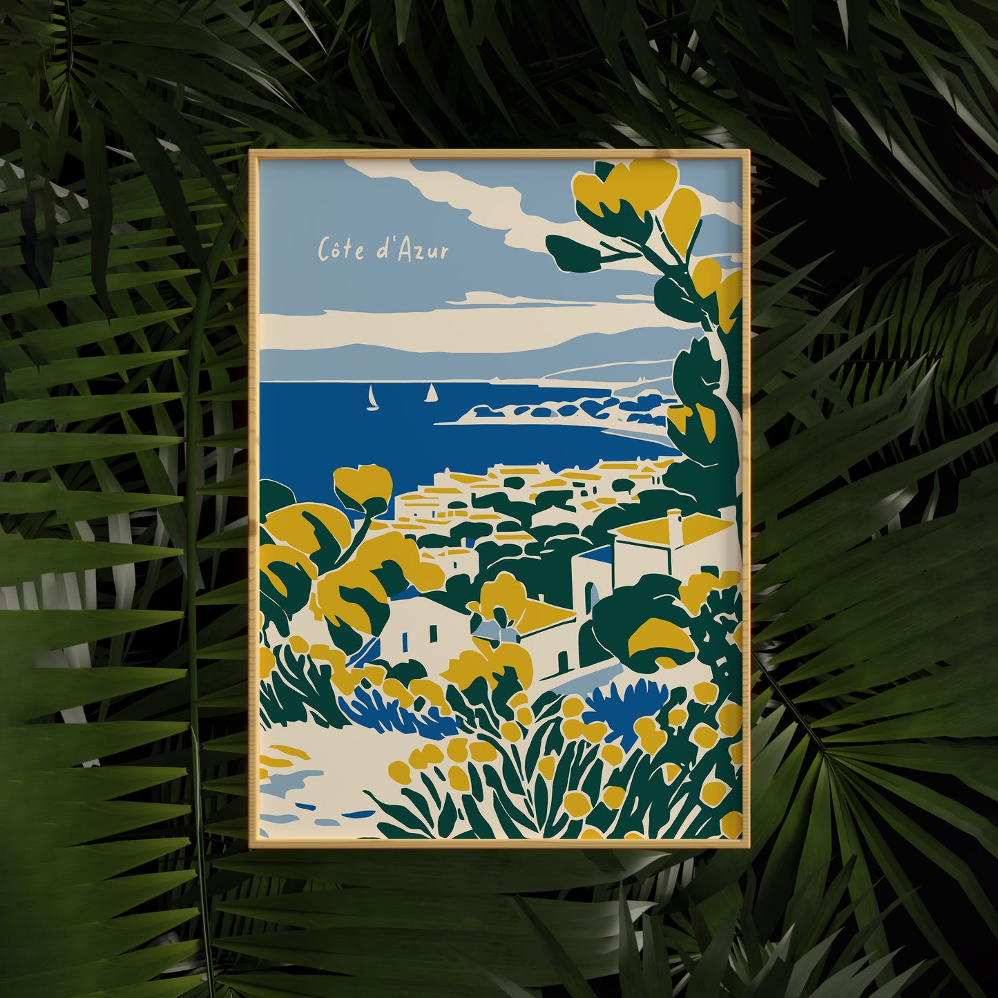 Cote d Azur Travel Artistic Poster