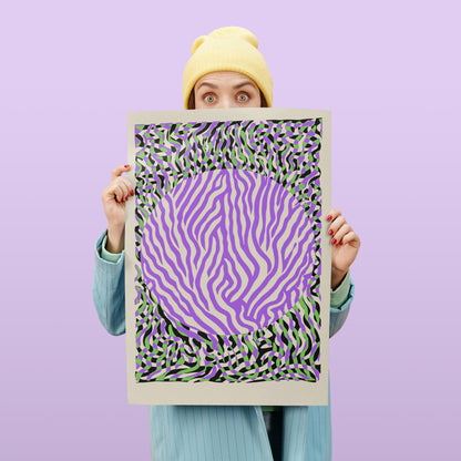 Groovy Purple Abstract Poster