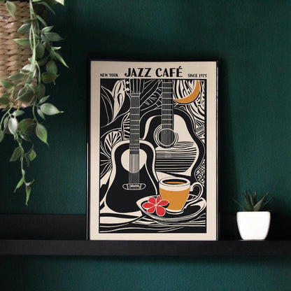 Jazz Cafe Aesthetic Music Art Print