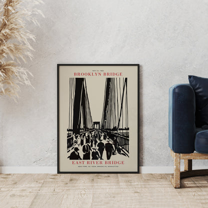 Brooklyn Bridge Painting Poster