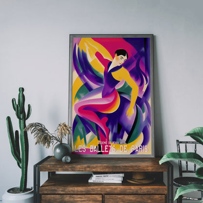 Colorful Paris Ballet Poster