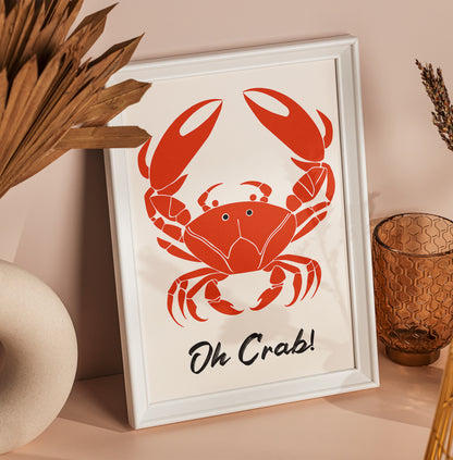 Oh Crab! Funny Kitchen Poster