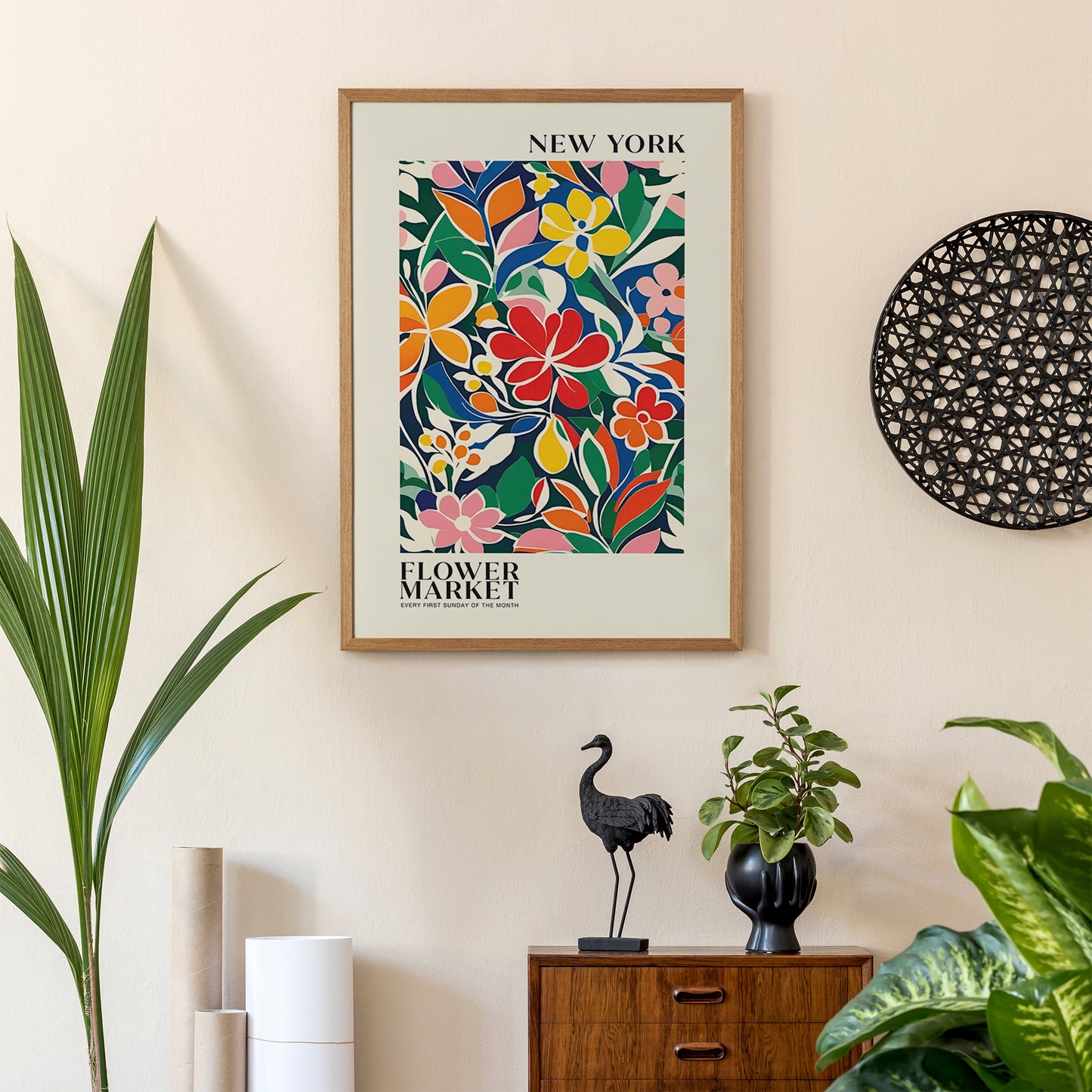 New York Flower Market Poster