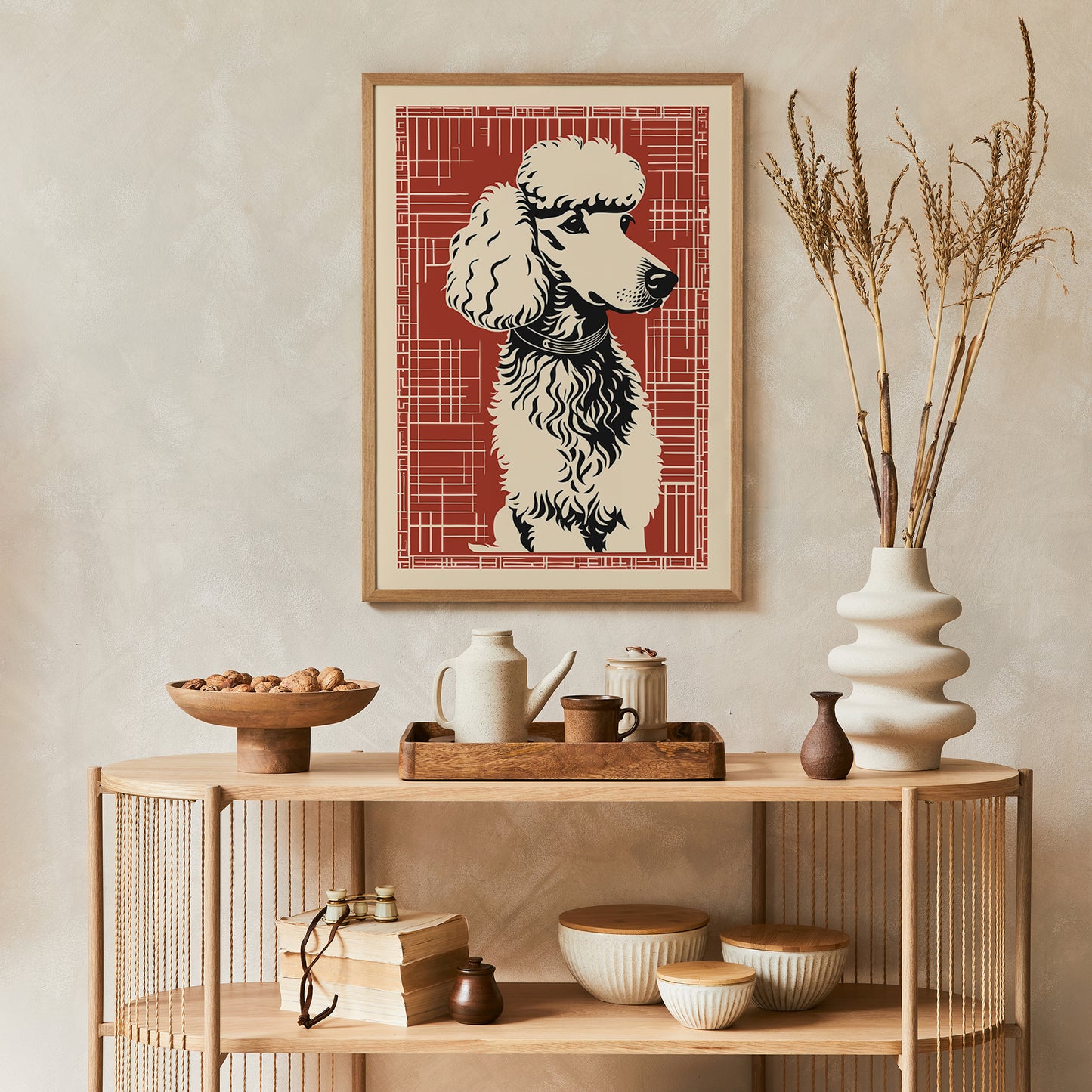 Vintage Poodle Dog Poster