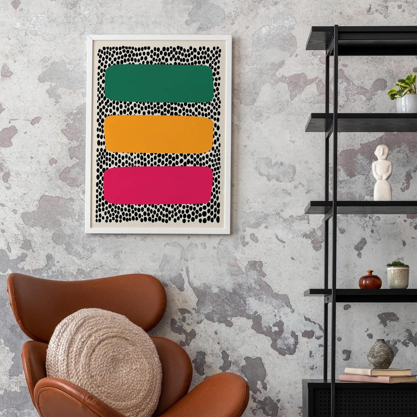Mid Century Modern Colorful Art Print