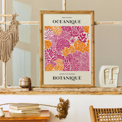 French Riviera Magenta Poster