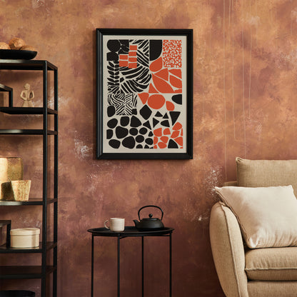 Mid Century Modern Abstract Cut Outs Print