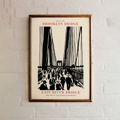 Brooklyn Bridge Painting Poster