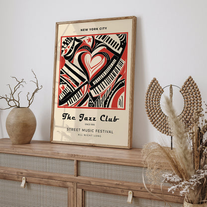 NYC Jazz Club Music Poster 2025
