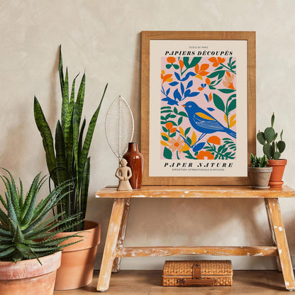 Paper Nature Blue Bird Poster