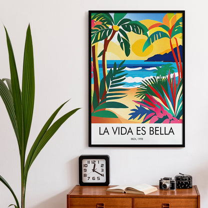 La Vida Es Bella Honeymoon Gift Art Print