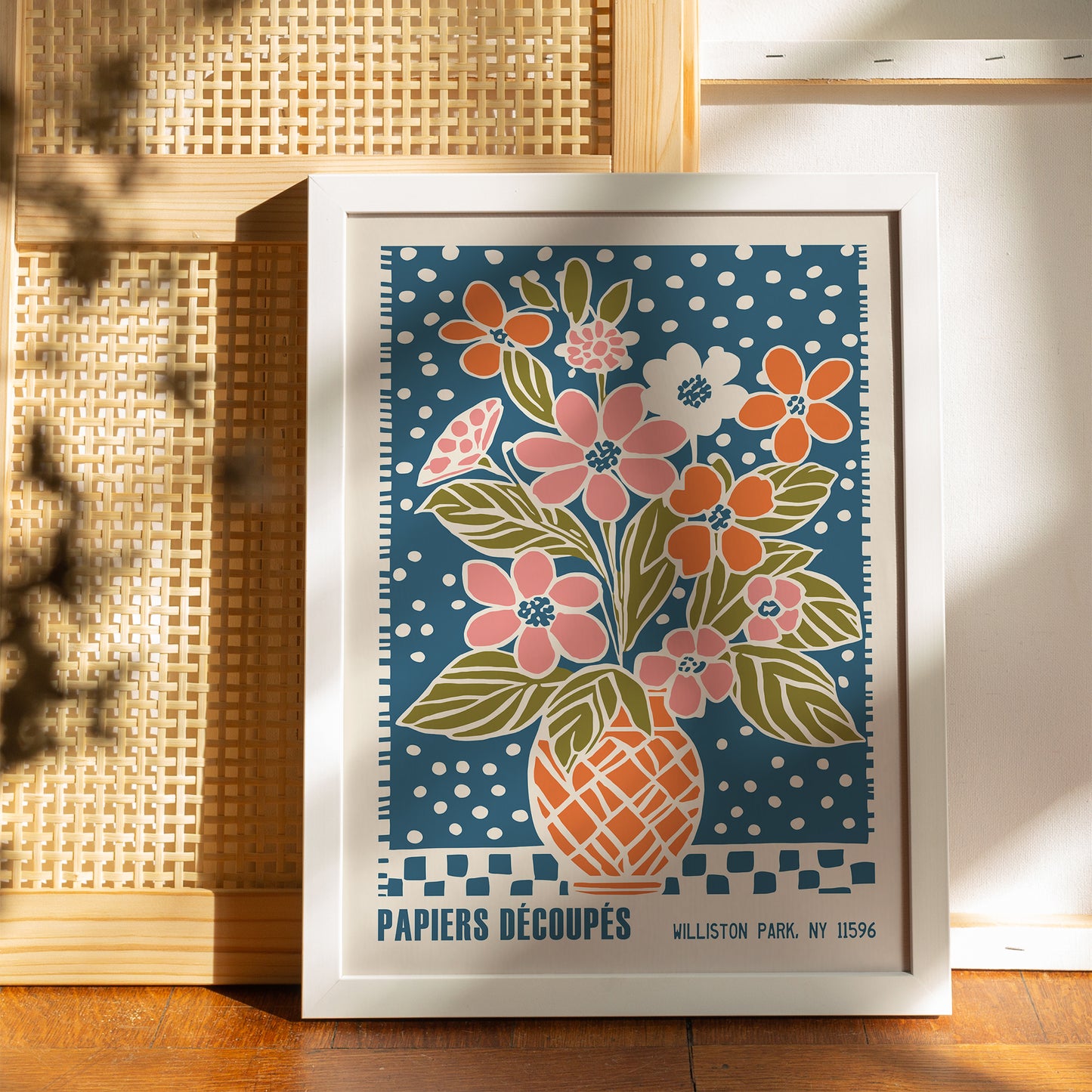 Retro Papiers Decoupes Williston Park Art Print