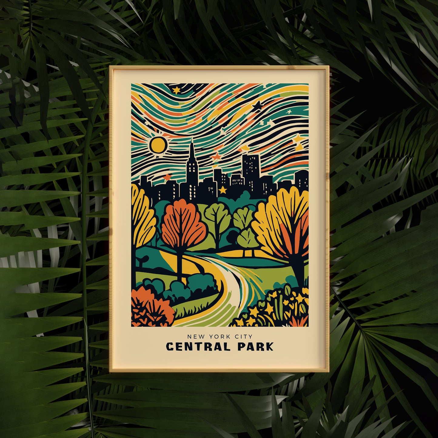 Central Park Vintage Poster