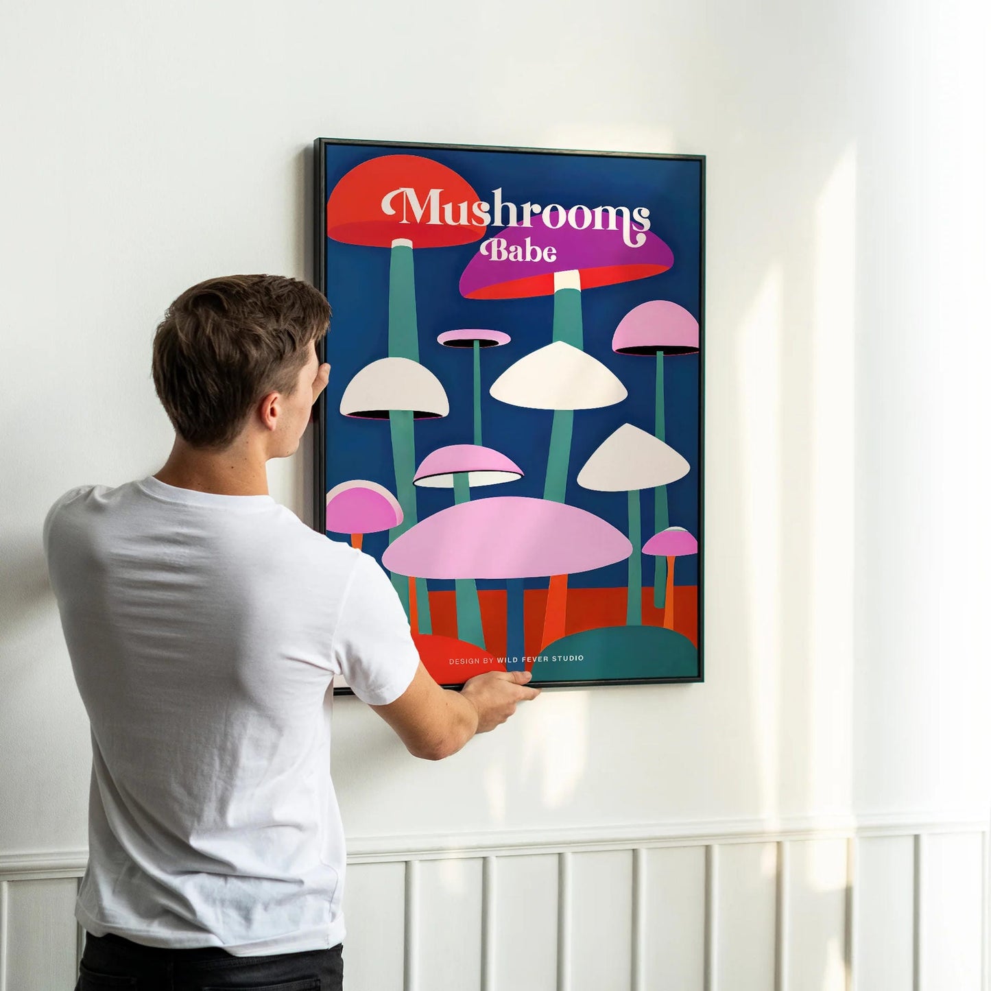 Mushrooms Babe Colorful Poster
