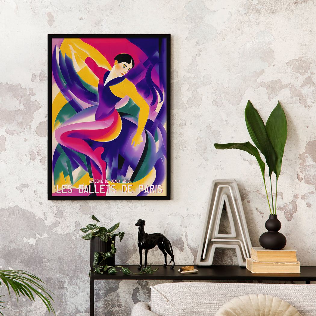 Colorful Paris Ballet Poster