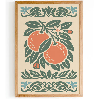Orange Poster – Retro Kitchen Wall Art