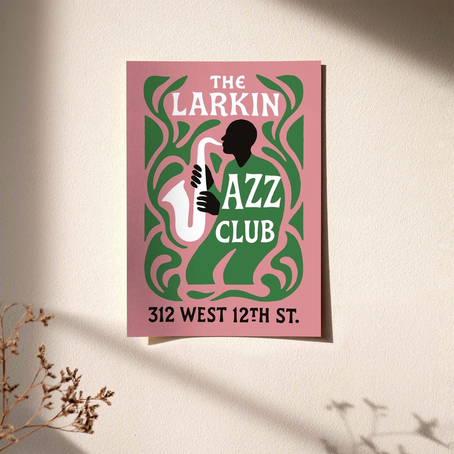 Retro Jazz Night Art Print