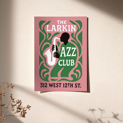 Retro Jazz Night Art Print