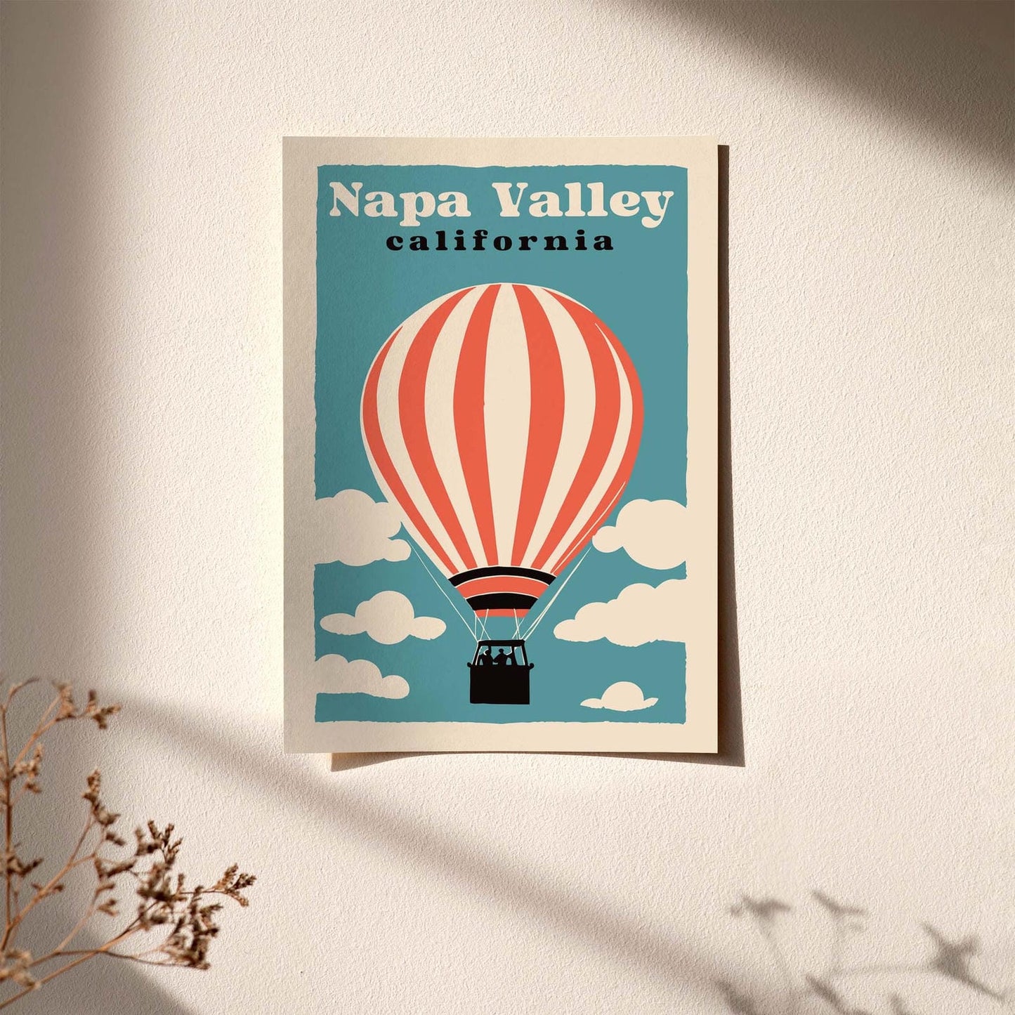 Napa Valley Balloon Poster Print
